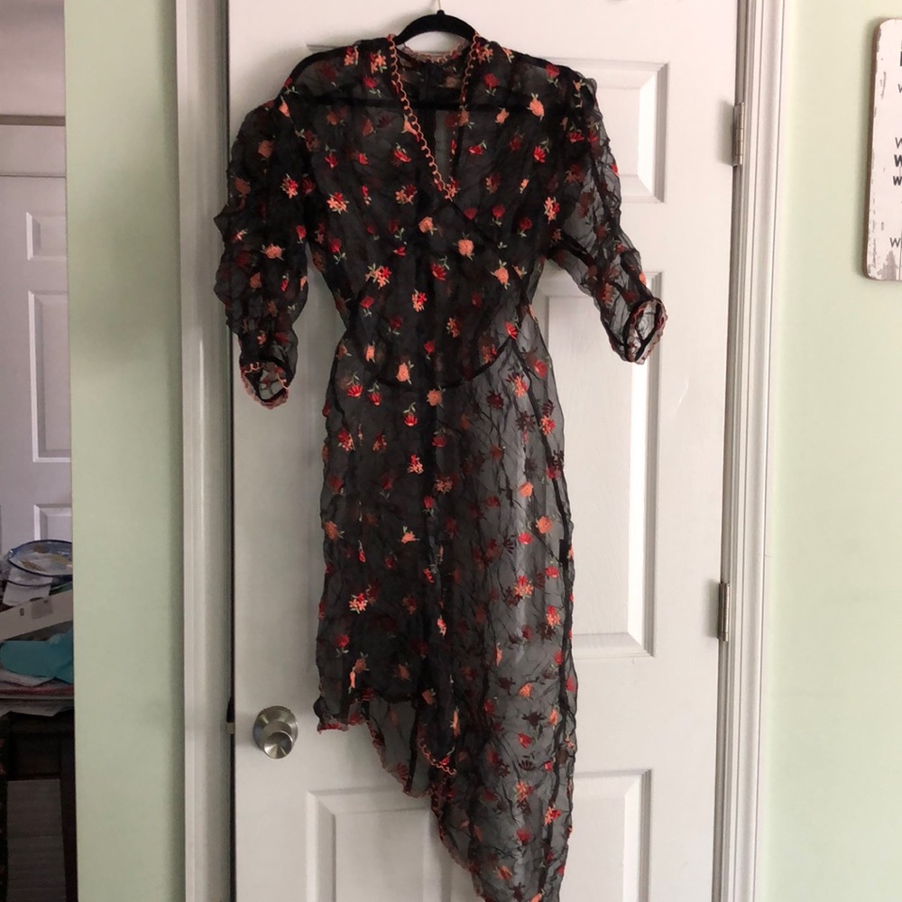 Anna Sui Floral Crinkle Dress